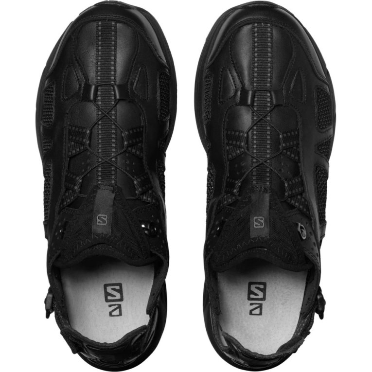 Black Salomon Techsonic Leather Advanced Men's Sneakers | PH 04678M